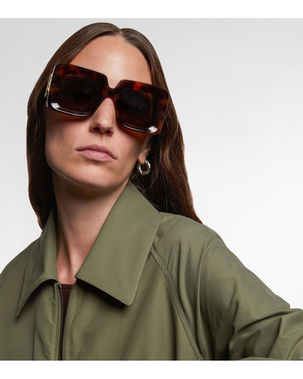 Loewe Brown Anagram Oversized Sunglasses
