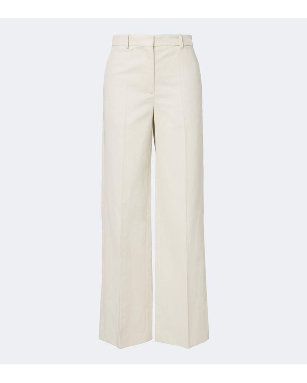 Joseph Natural Mitae Cotton And Linen Twill Straight Pants