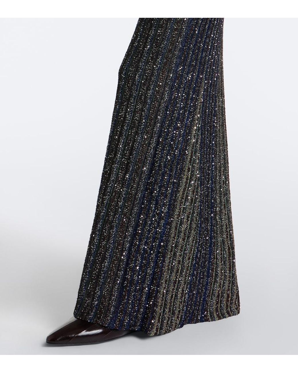 Missoni Black Sequined Knitted Gown