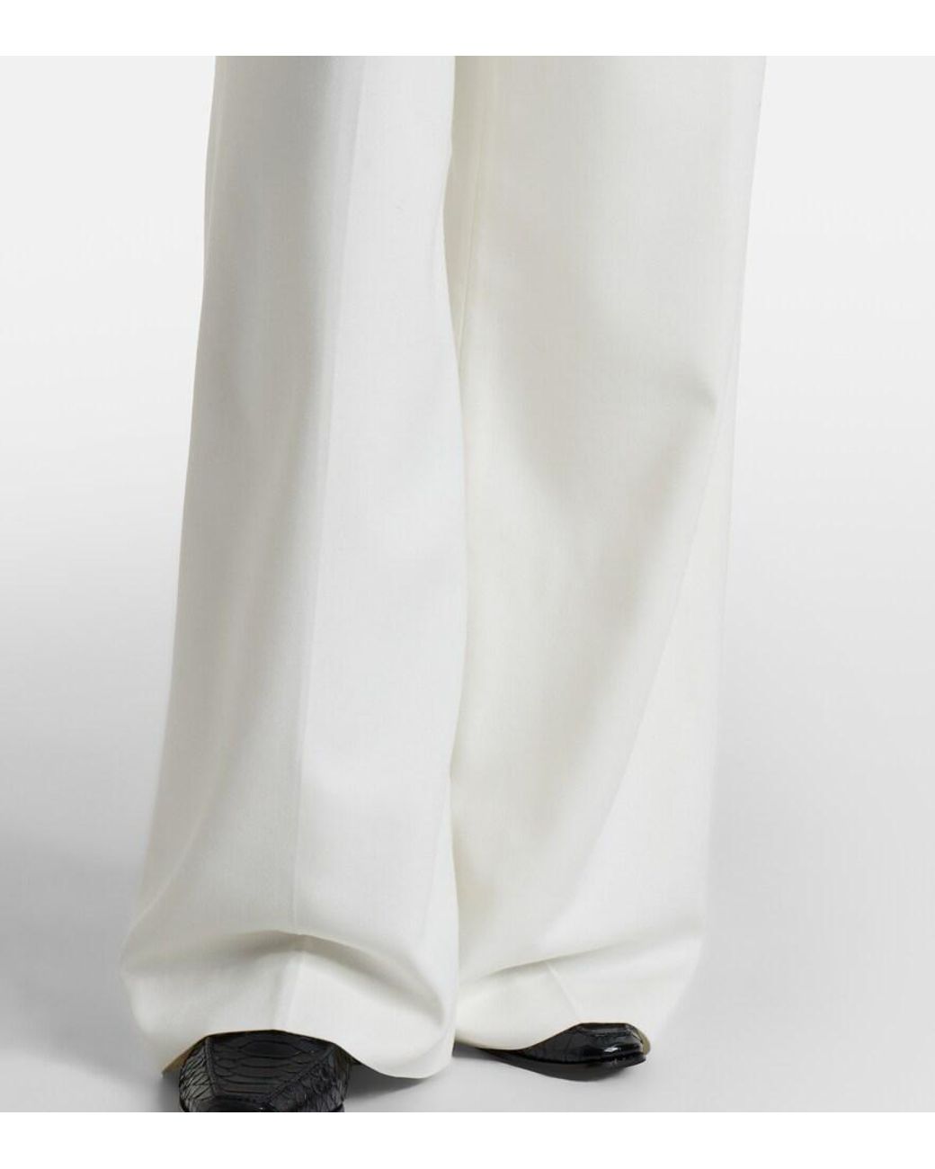 Frankie Shop White Brickell Wide-Leg Pants