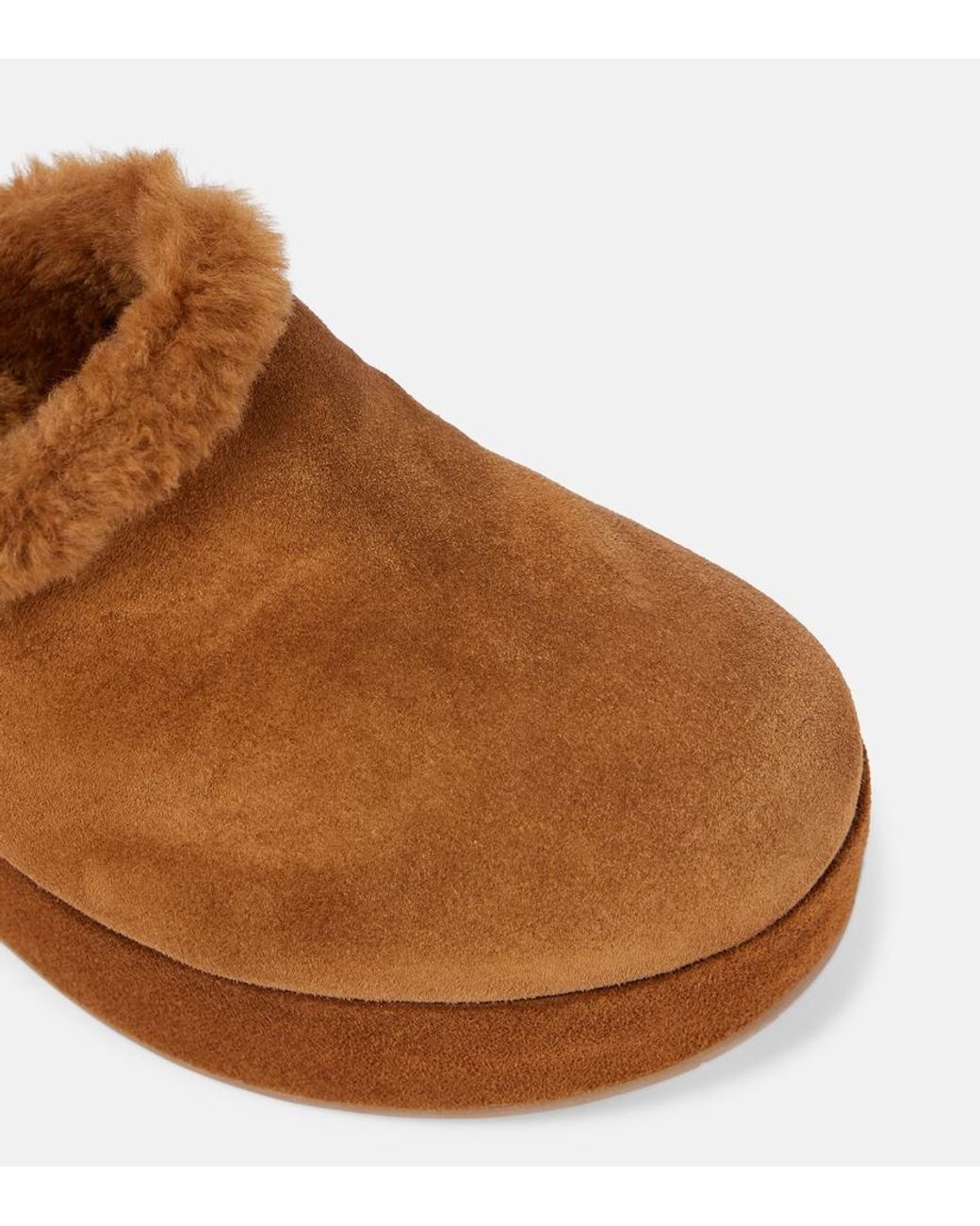 Gianvito Rossi Brown Lyss 55 Suede Platform Clogs