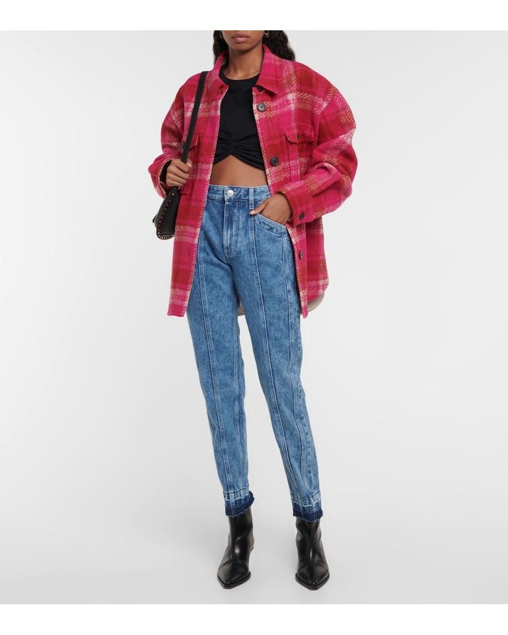 Isabel Marant Blue Zineae Cotton Jersey Crop Top