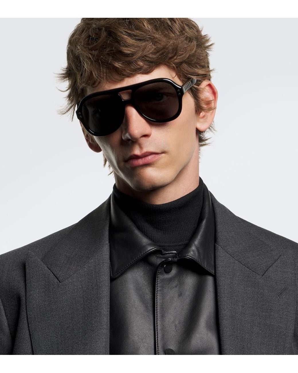 Fendi Black Five Sisters Navigator Sunglasses for men