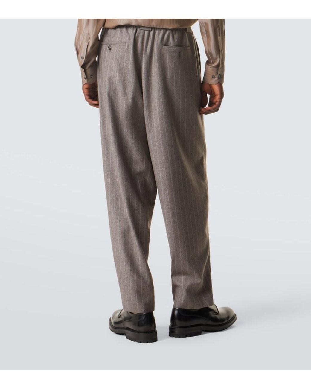 Giorgio Armani Brown Pinstripe Virgin Wool Suit for men