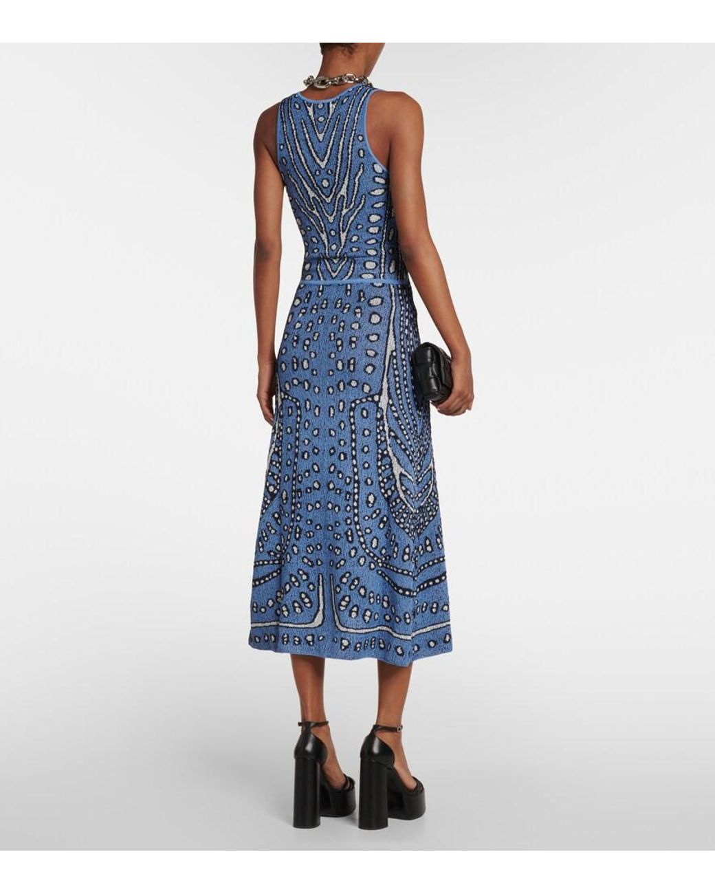 Altuzarra Blue Hannah Jacquard Knit Midi Dress