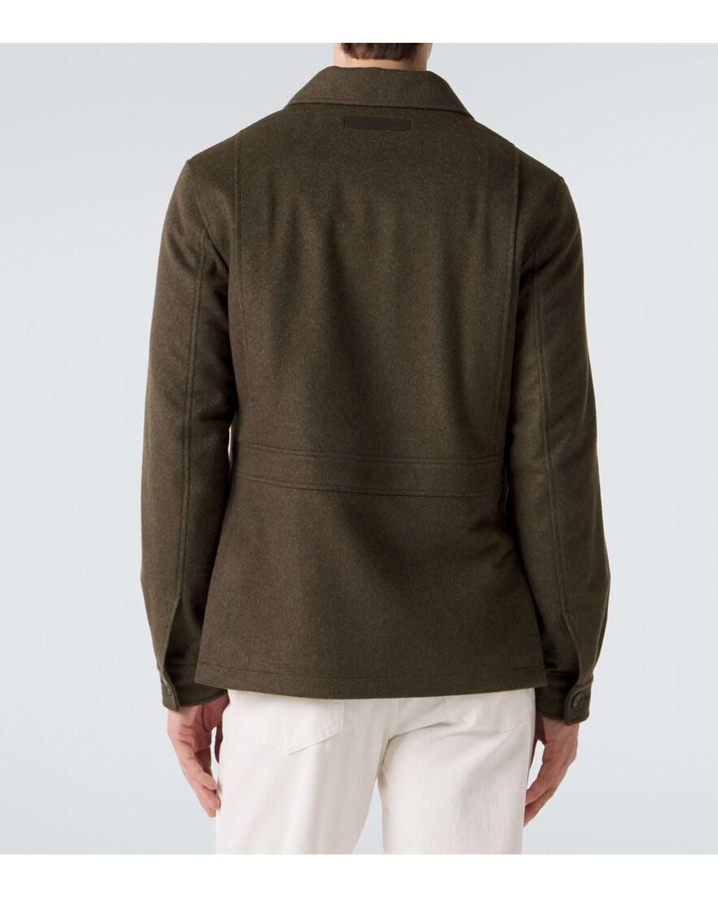 Zegna Green Falcon Cashmere Jacket for men