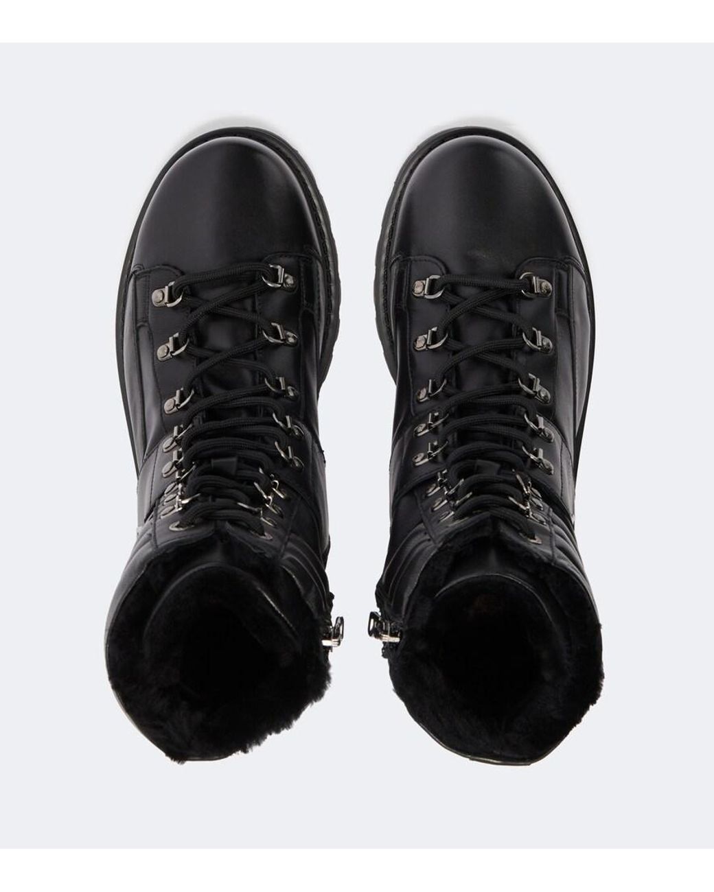 Bogner Black Helsinki Leather Lace-Up Boots for men