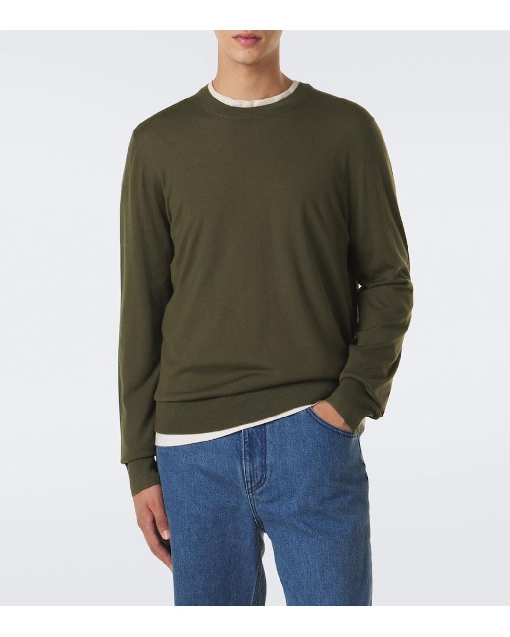Gabriela Hearst Green Palco Wool Sweater for men