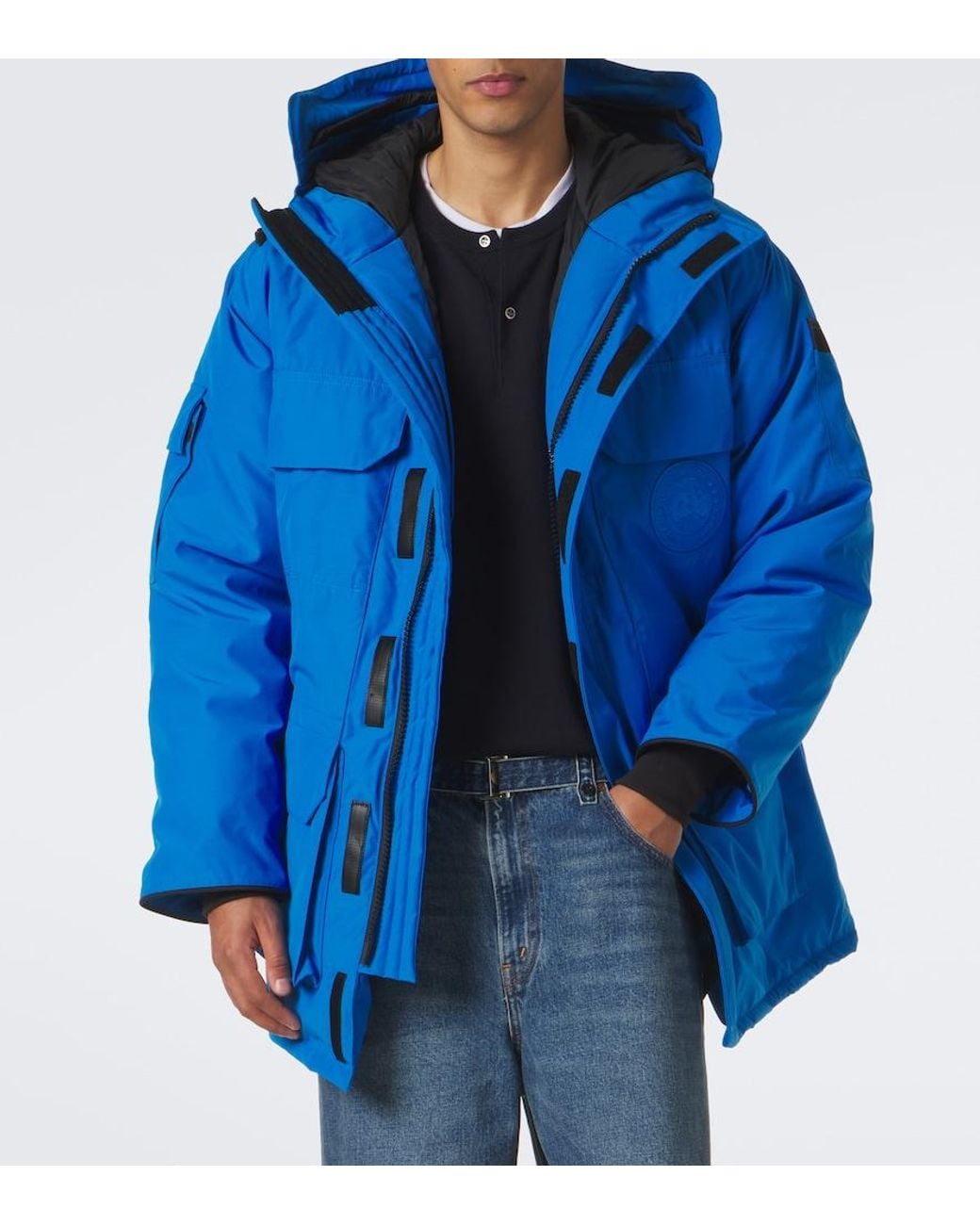Canada Goose Blue Expedition Hooded Down Parka for men