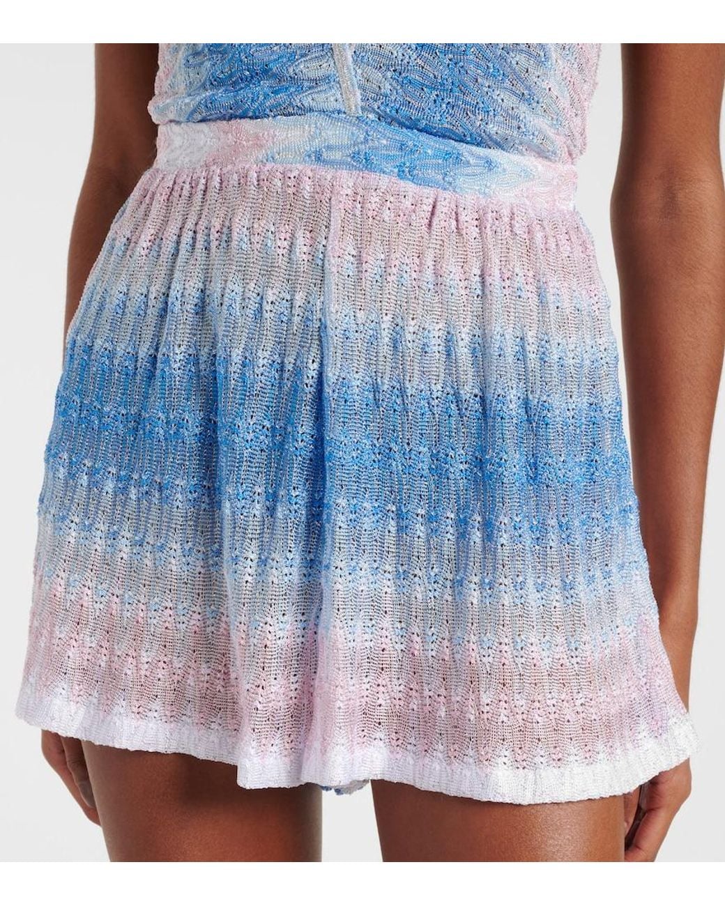 Missoni Blue Zigzag Ombre Lame Romper