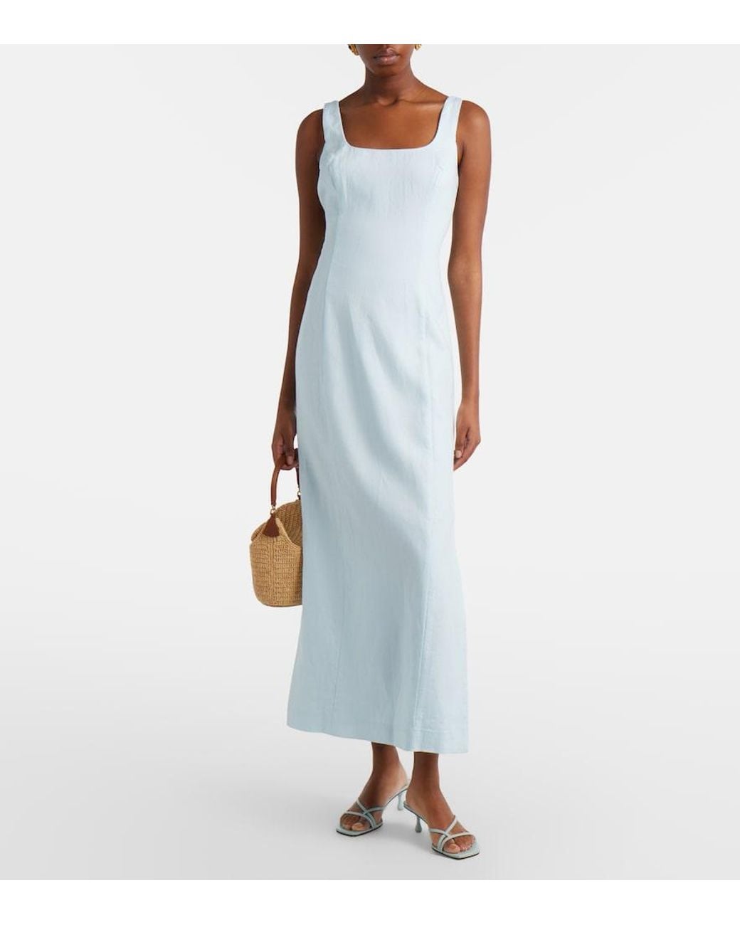 Sir White Linen Maxi Dress