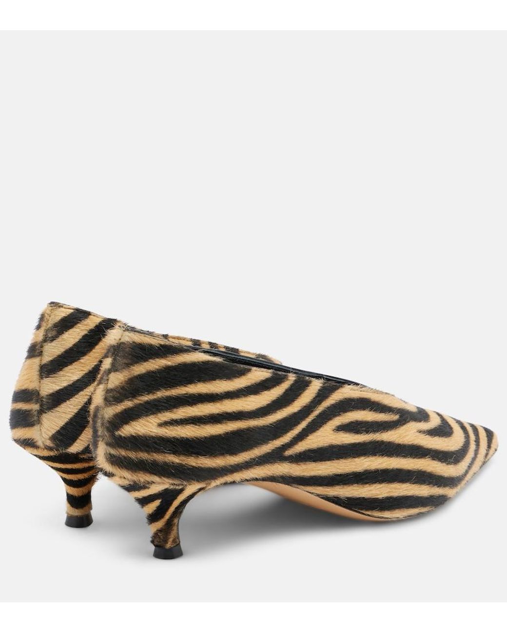 Le Monde Beryl Brown Babouche 40 Zebra-Print Calf Hair Pumps
