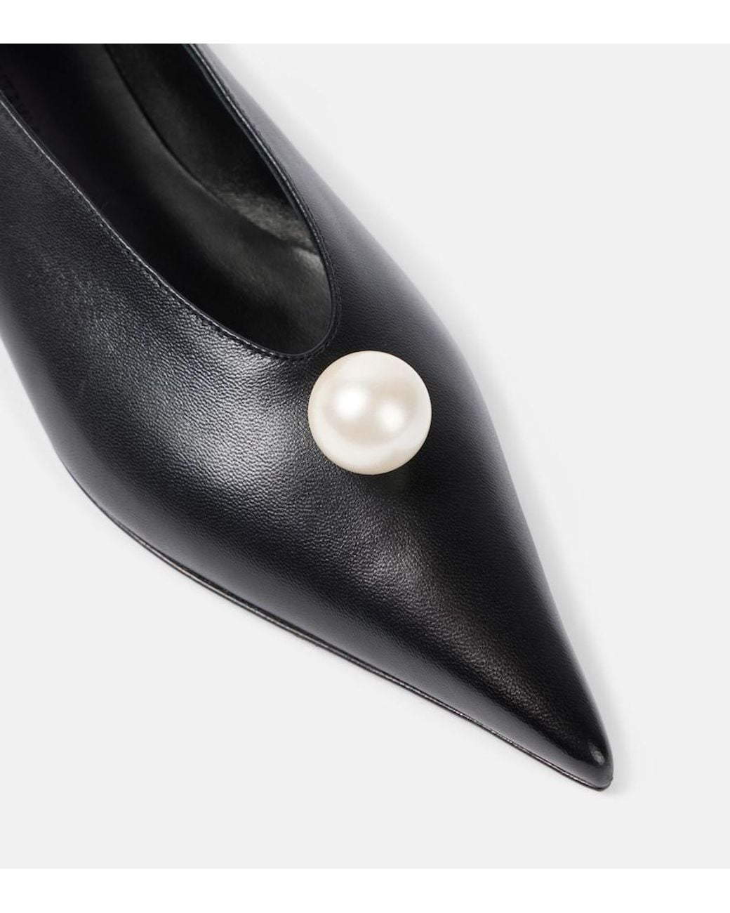 Magda Butrym Black Embellished Leather Ballet Flats