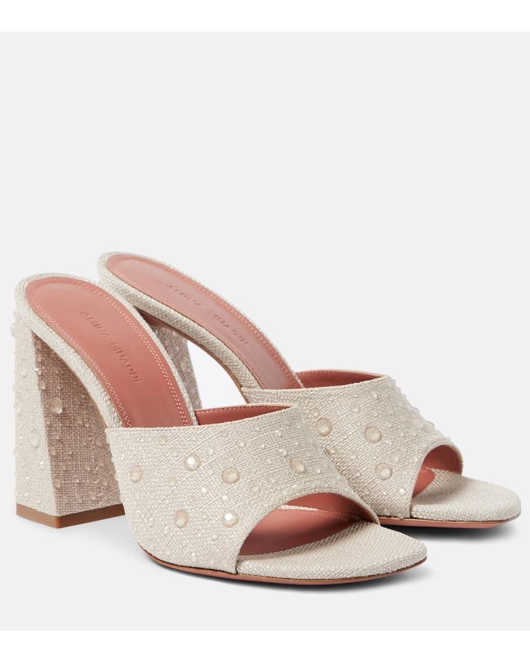 AMINA MUADDI Pink Brigitte Slipper 95 Mules