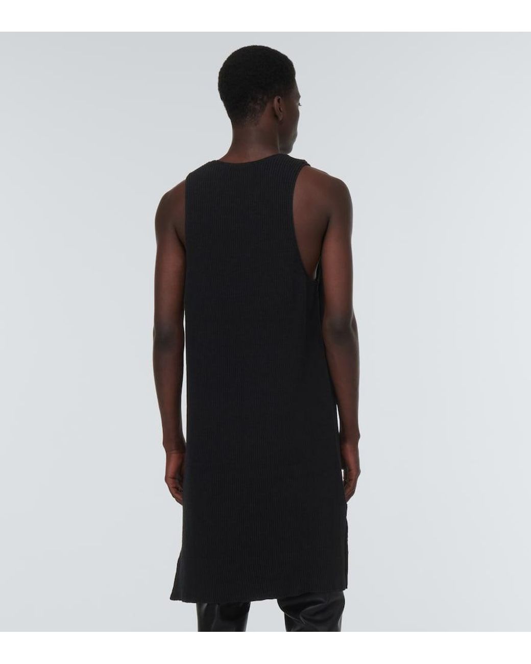 Nanushka Black Zeno Cotton-Blend Tank Top for men