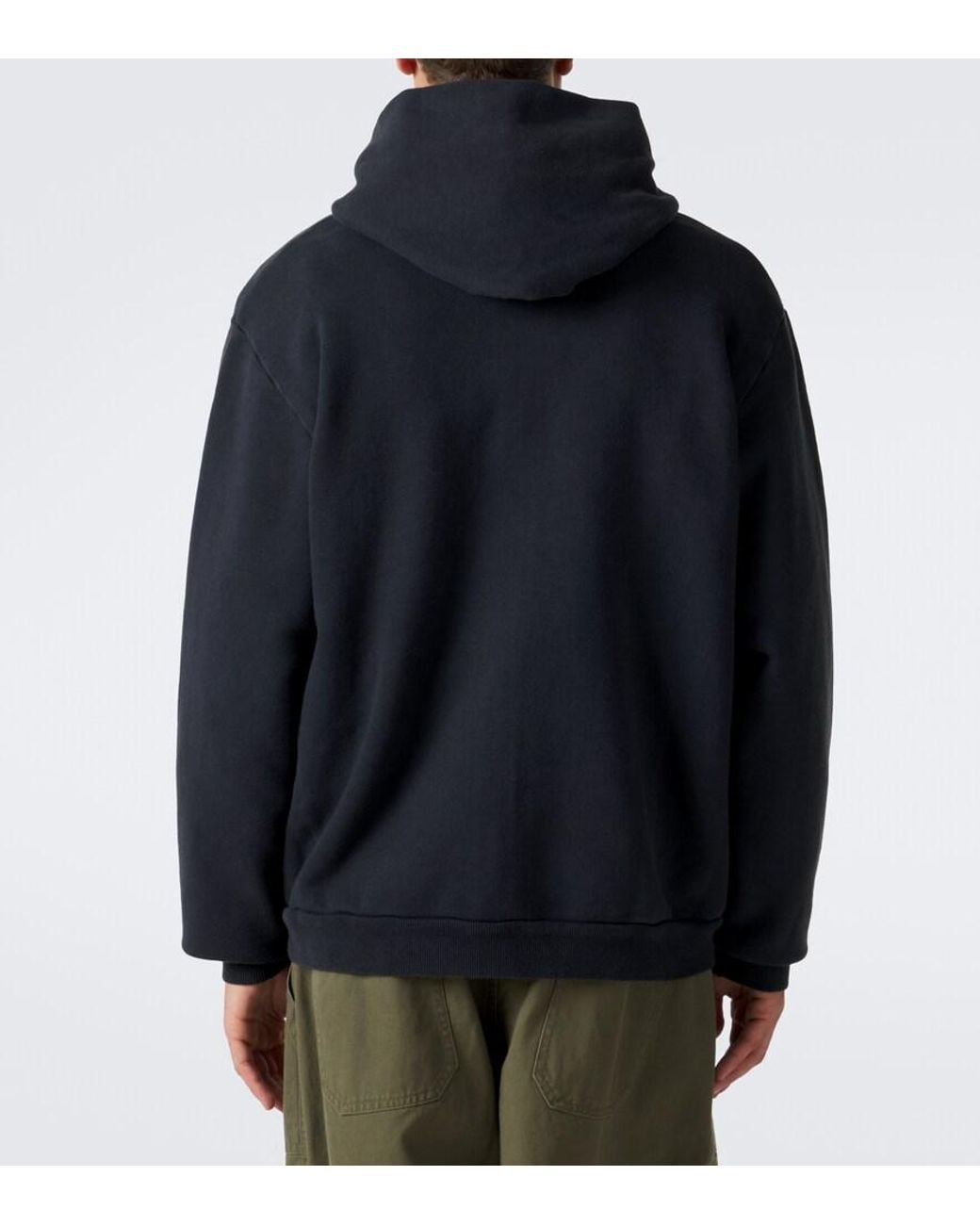 Sudadera Con Capucha De Jersey De Algodon A.PRESSE de hombre de color Black