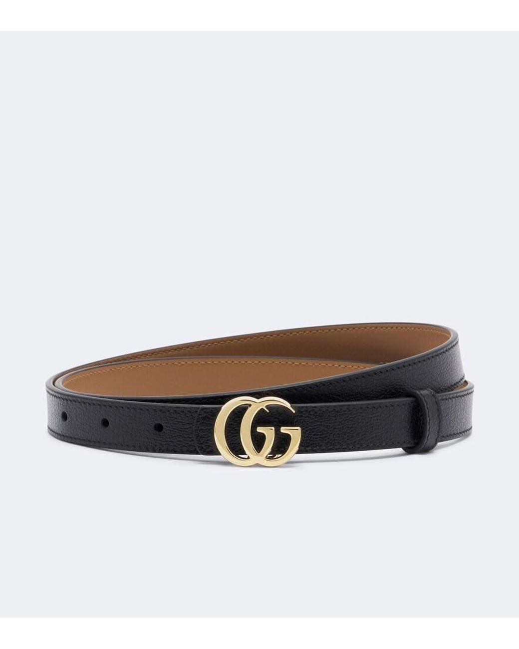 Gucci Black Gg Marmont Reversible Leather Belt