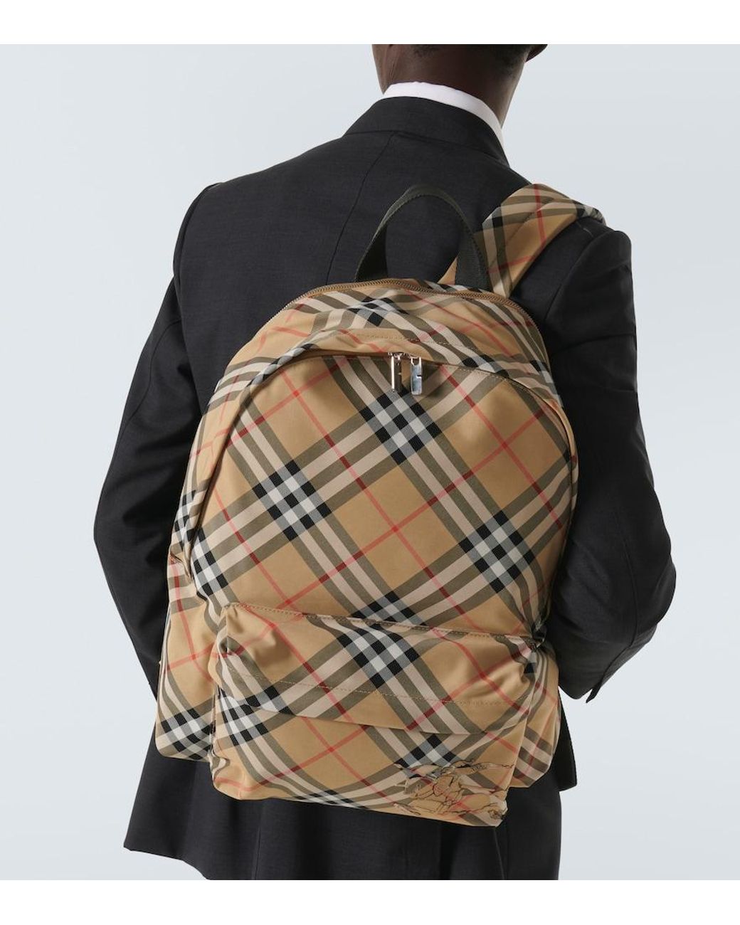 Burberry Metallic Check Backpack for men