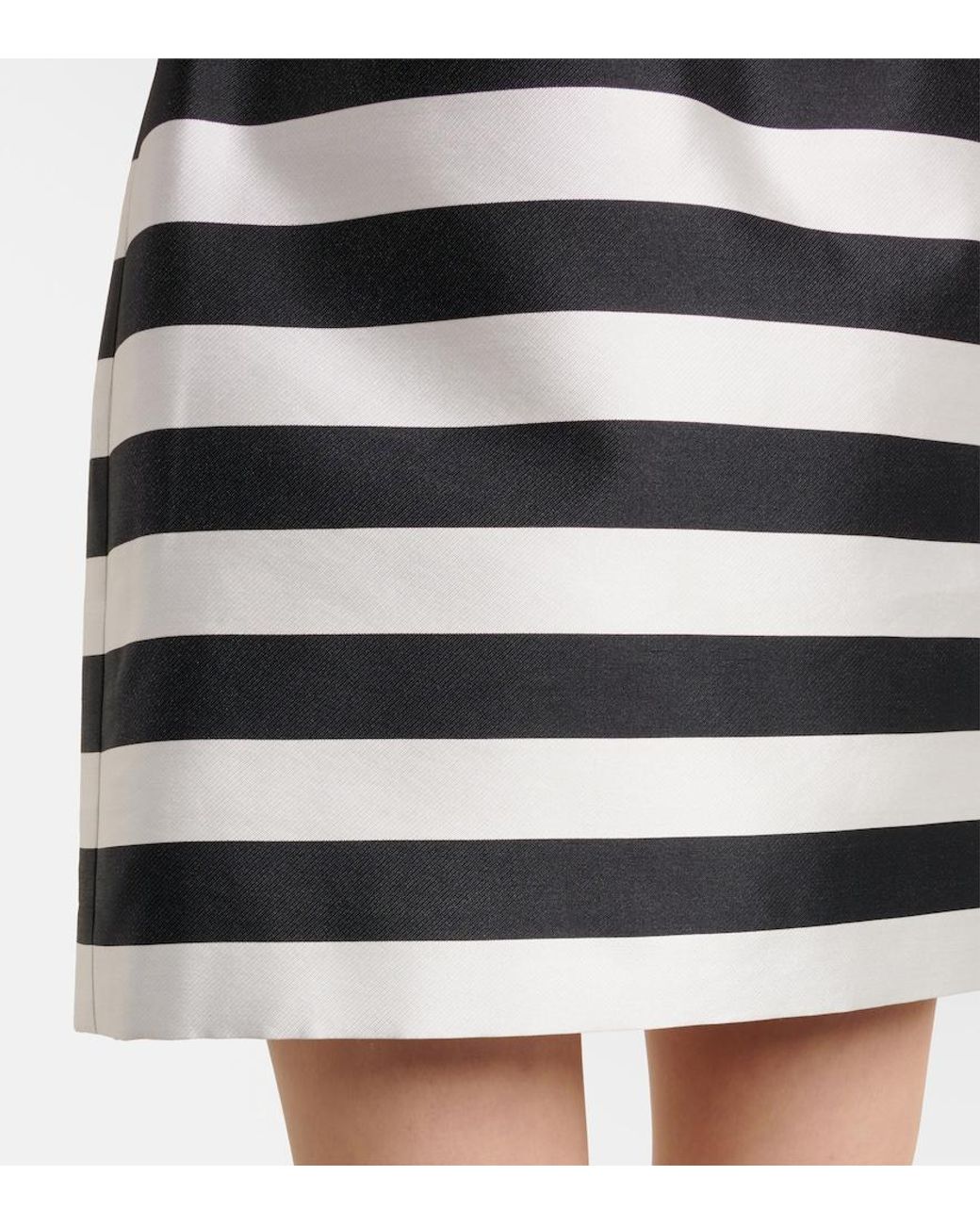 Rebecca Vallance Black Irene Striped Strapless Minidress