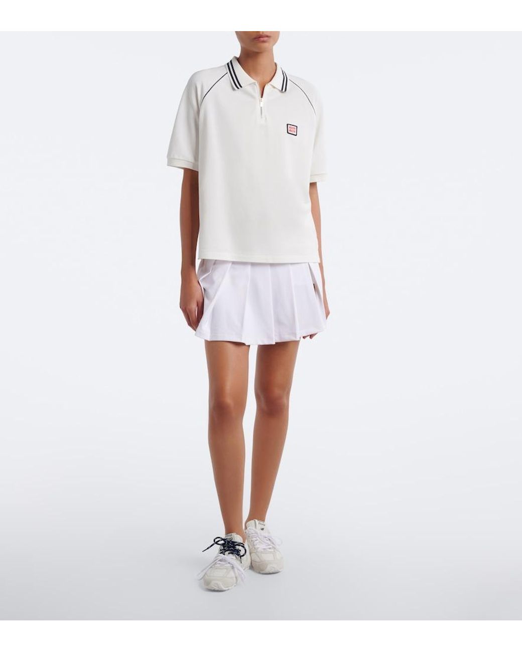 Miu Miu White Cotton Pique Polo Shirt