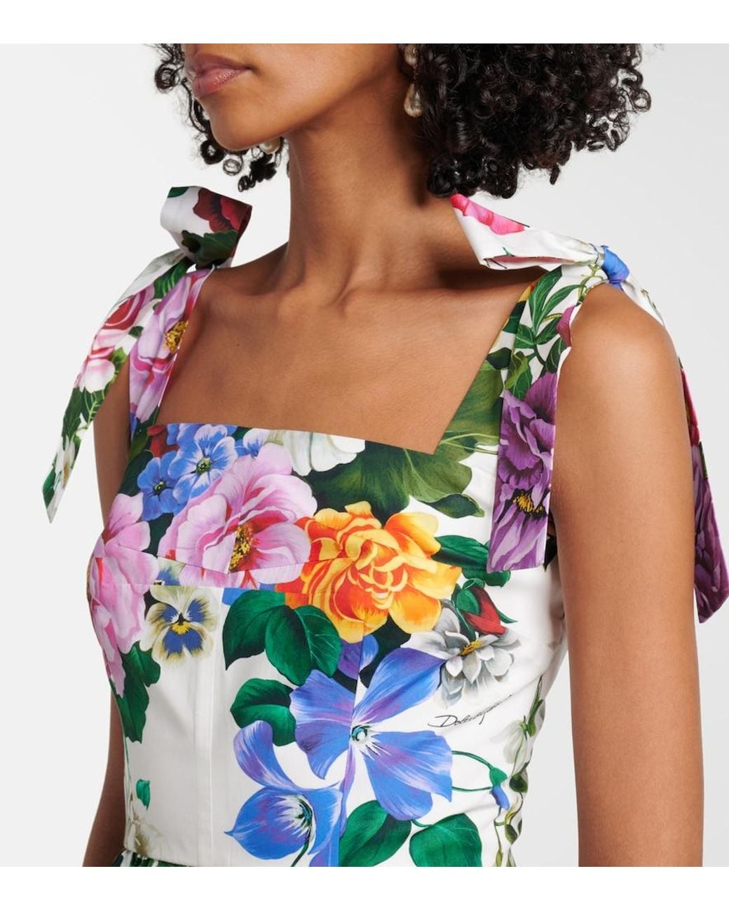 Dolce & Gabbana Multicolor Floral Print Dress