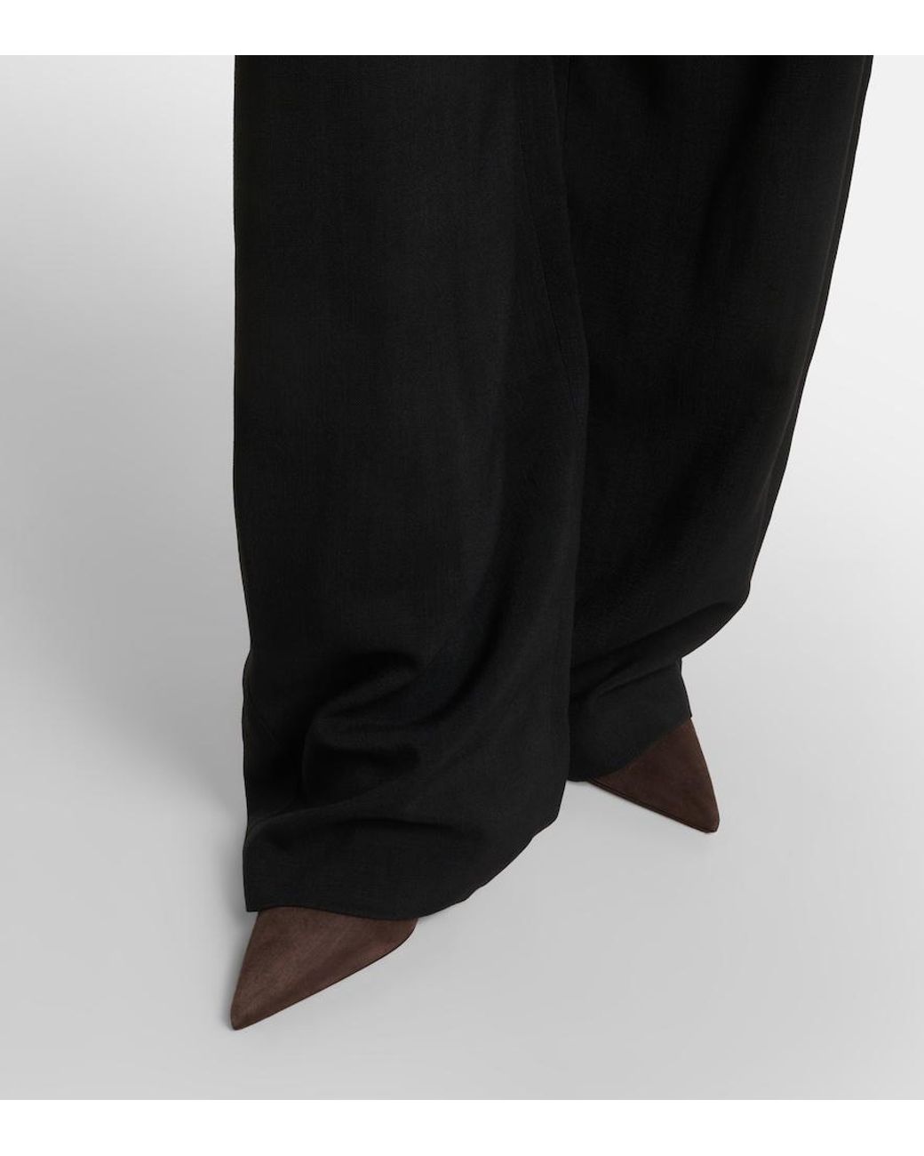 Alaïa Brown Cube Suede Wedge Mules