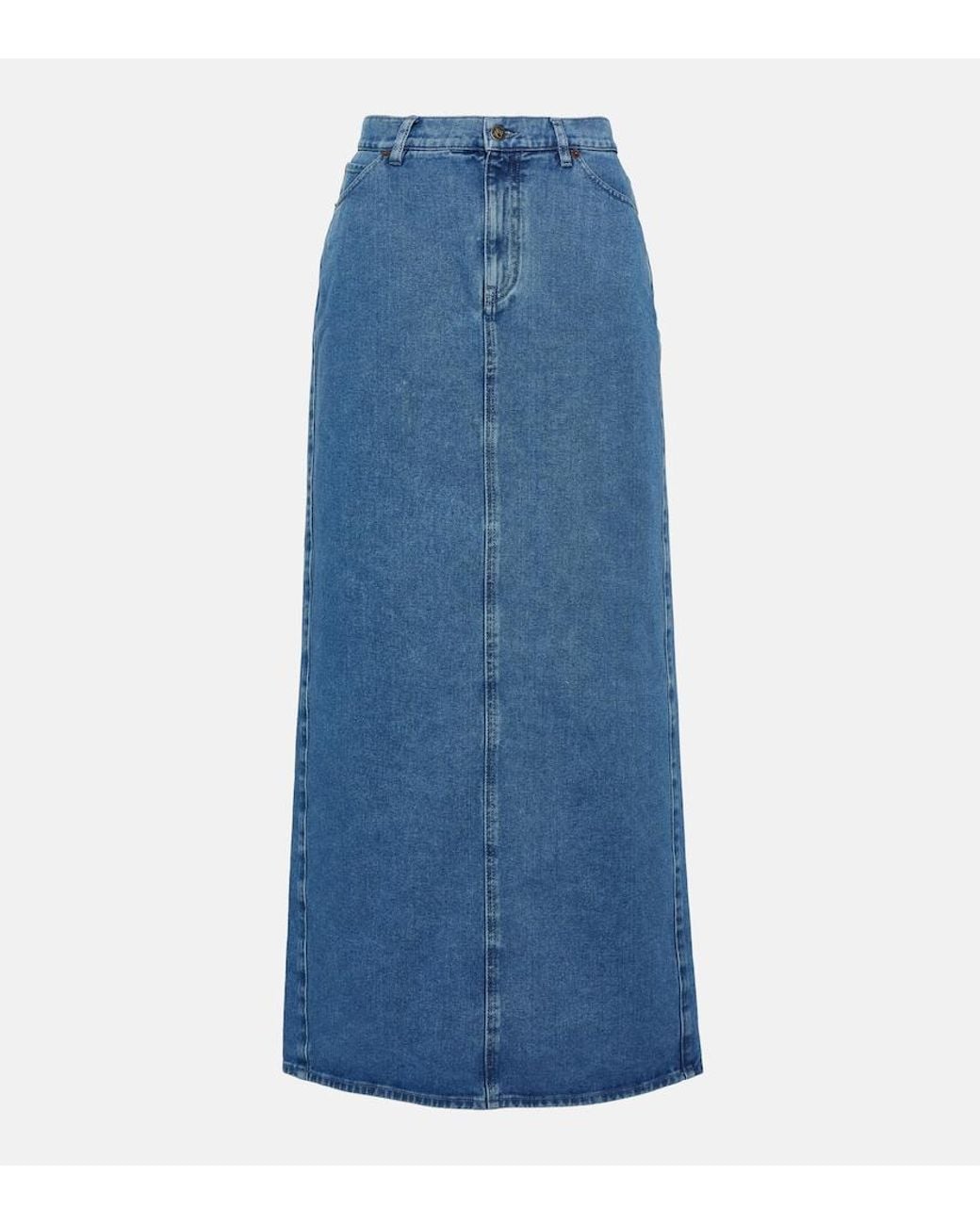 GIUSEPPE DI MORABITO Blue Denim Maxi Skirt