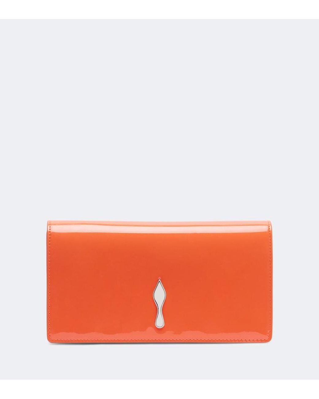 Christian Louboutin Orange Bettina Patent Leather Clutch