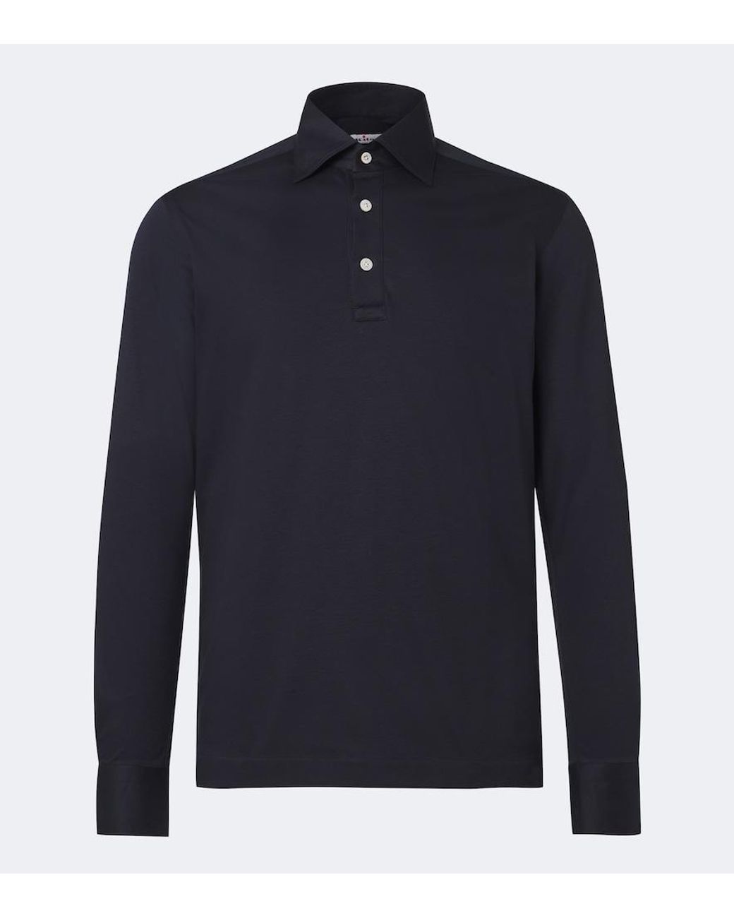 Kiton Blue Cotton Polo Shirt for men