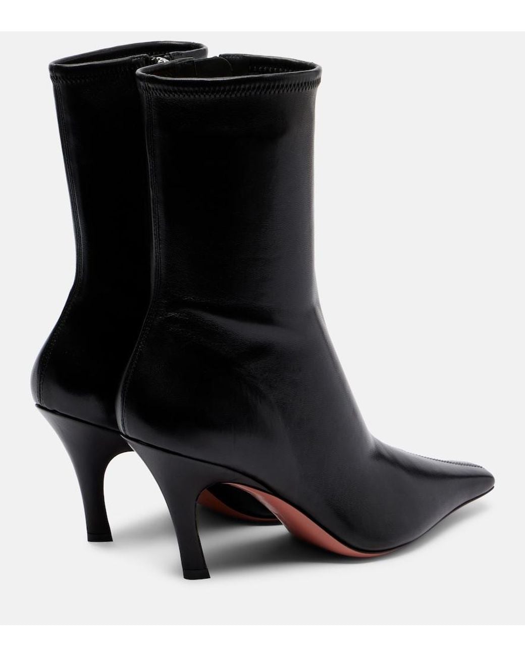 AMINA MUADDI Black Jamie 80 Leather Ankle Boots