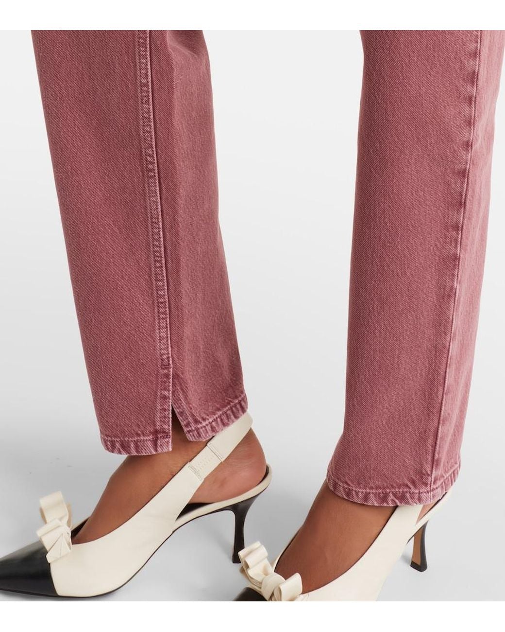 Chloé Red Mid-Rise Straight Jeans