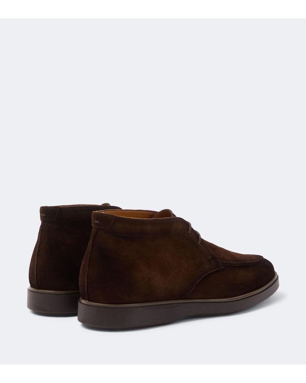 Magnanni Shoes Brown Lello Suede Desert Boots for men