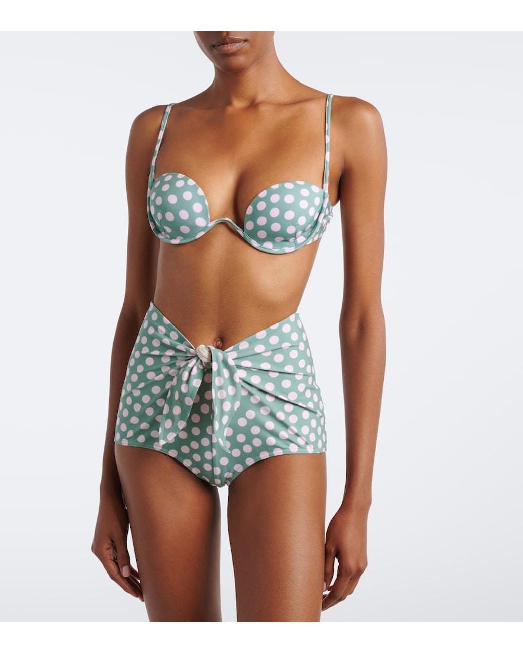 Alaïa Blue Polka-Dot Bikini
