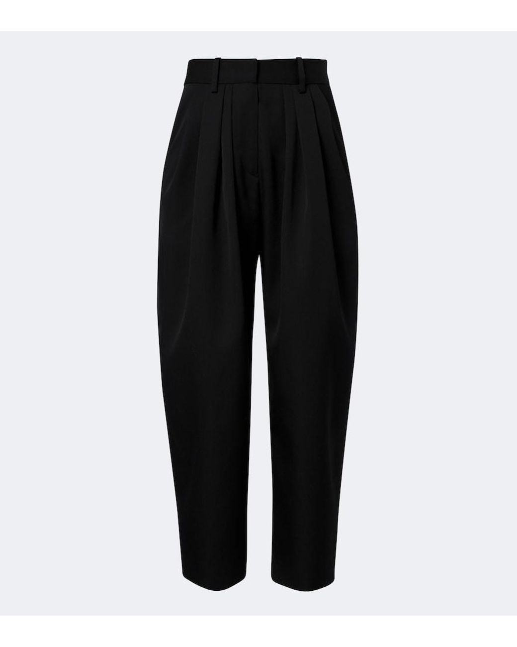 Isabel Marant Black Janice Pleated Wool Pants