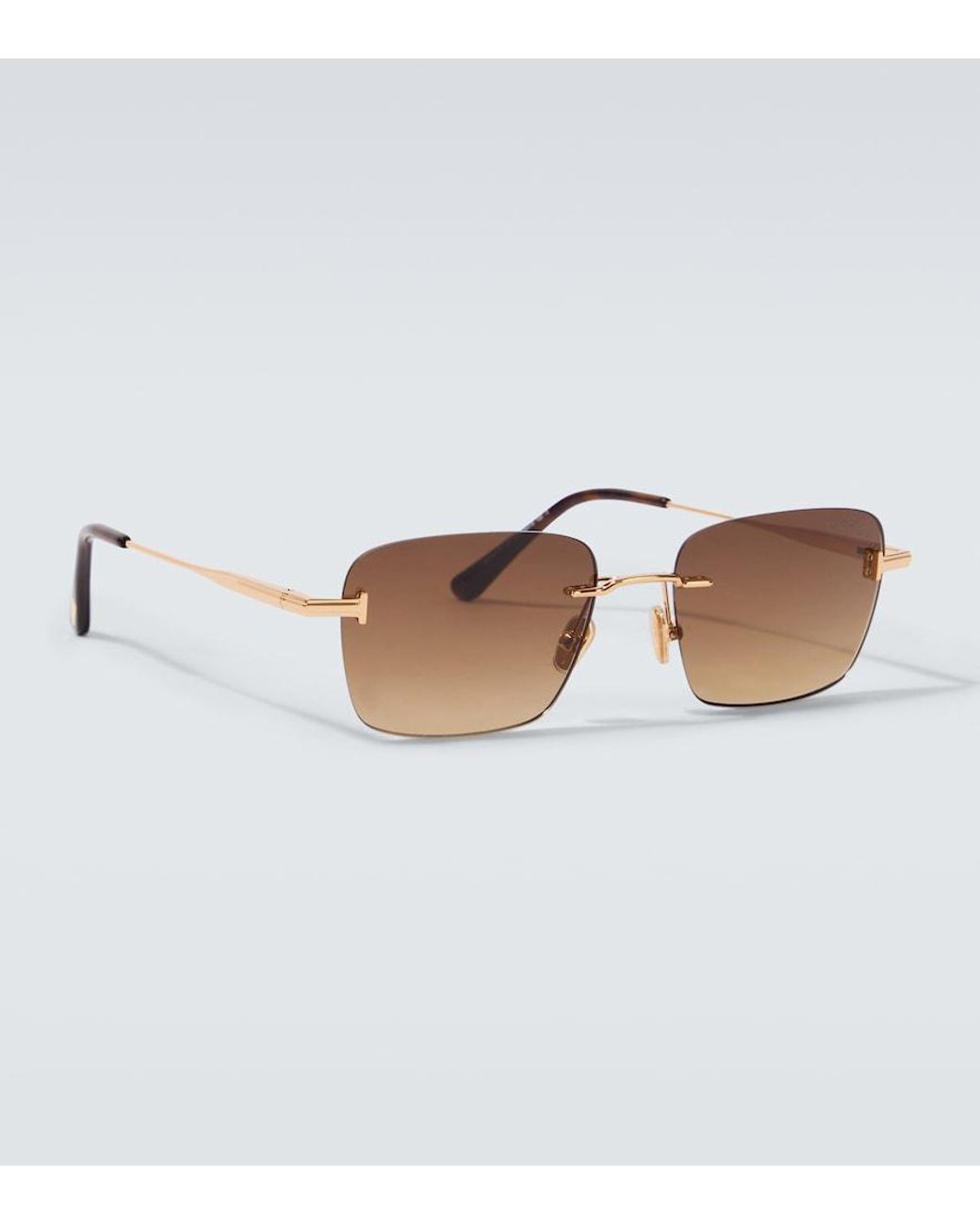 Tom Ford Brown Jake Square Sunglasses for men