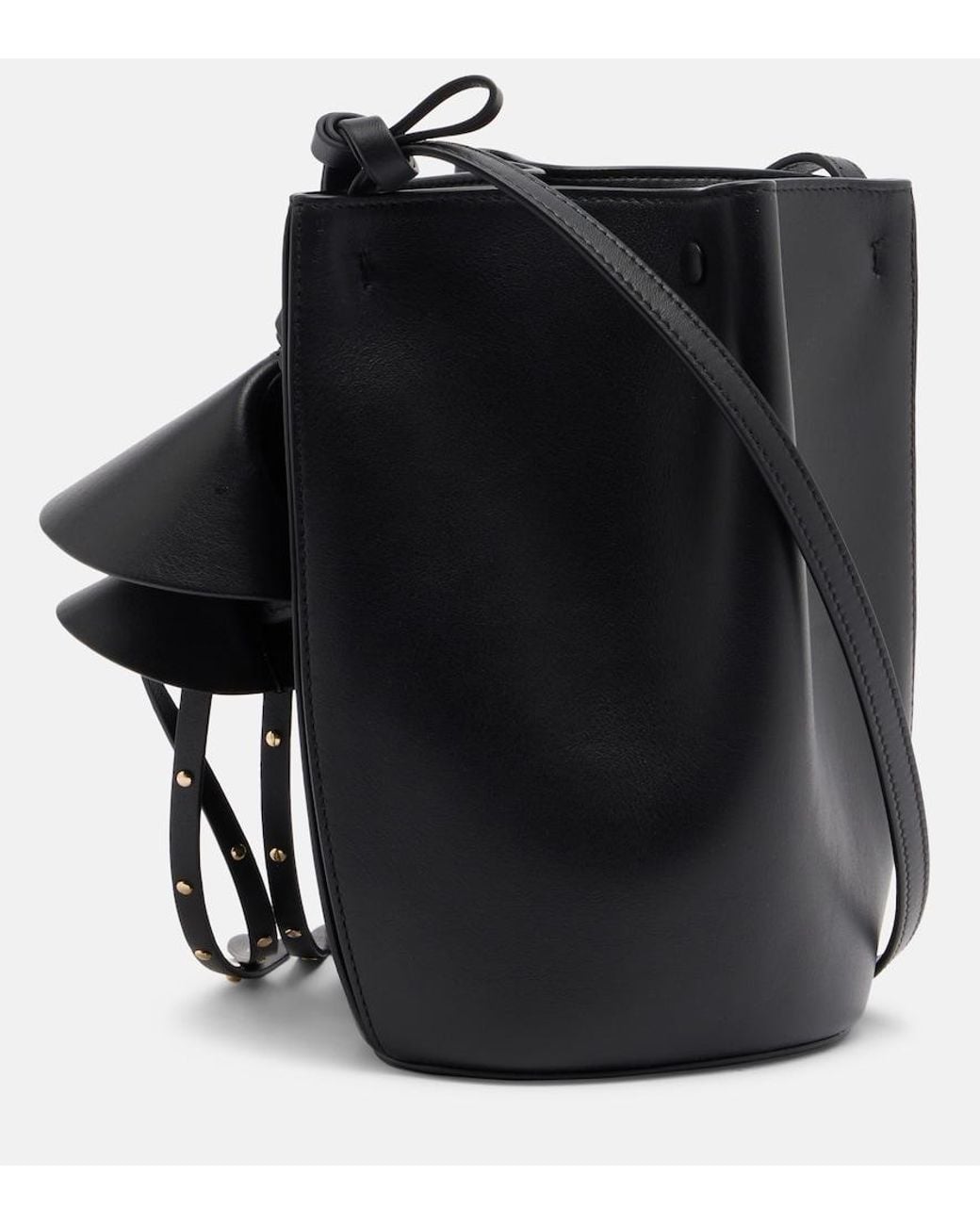 Givenchy White Bucket Bag Snap Mini Aus Leder