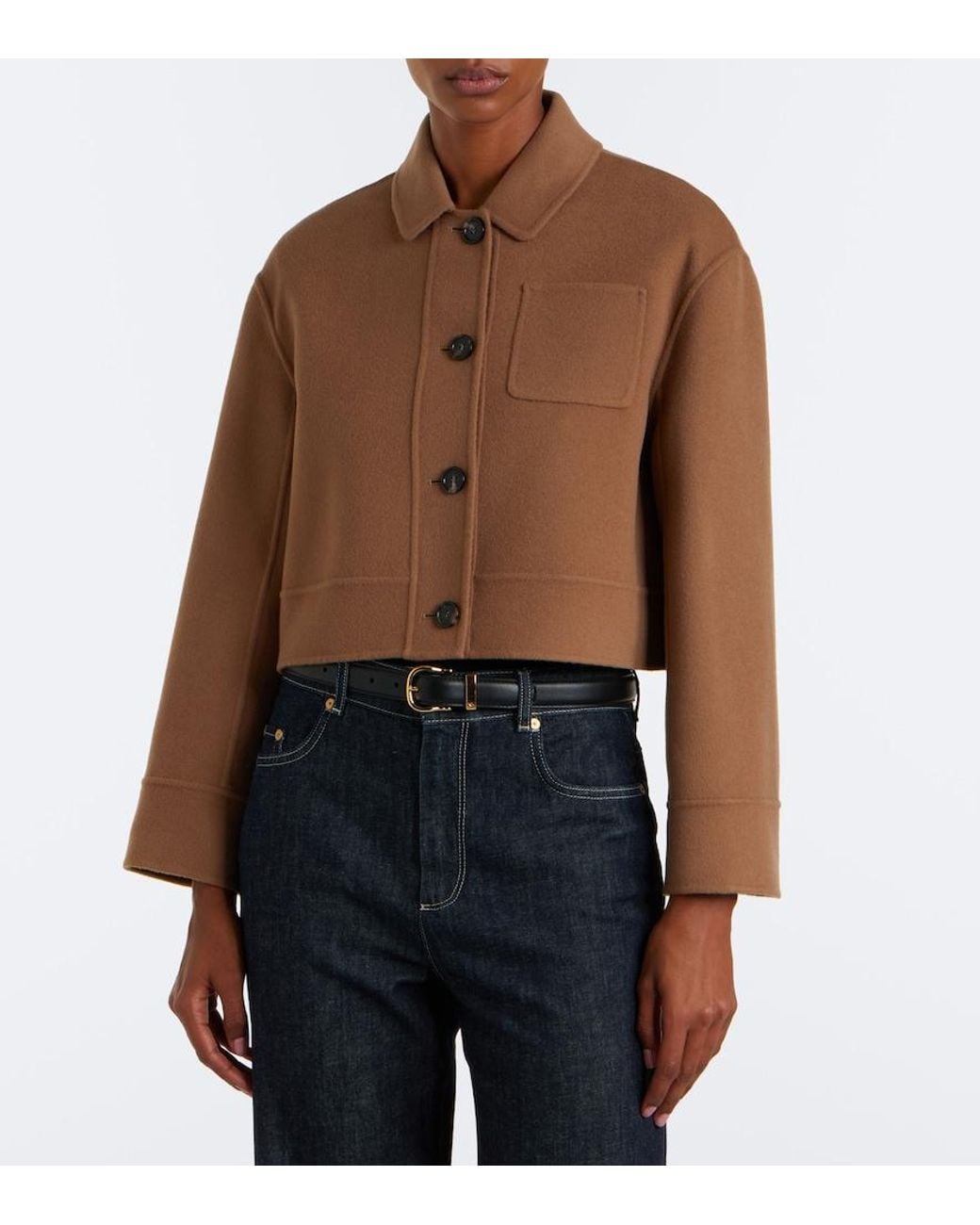 Max Mara Brown Virgin Wool Jacket
