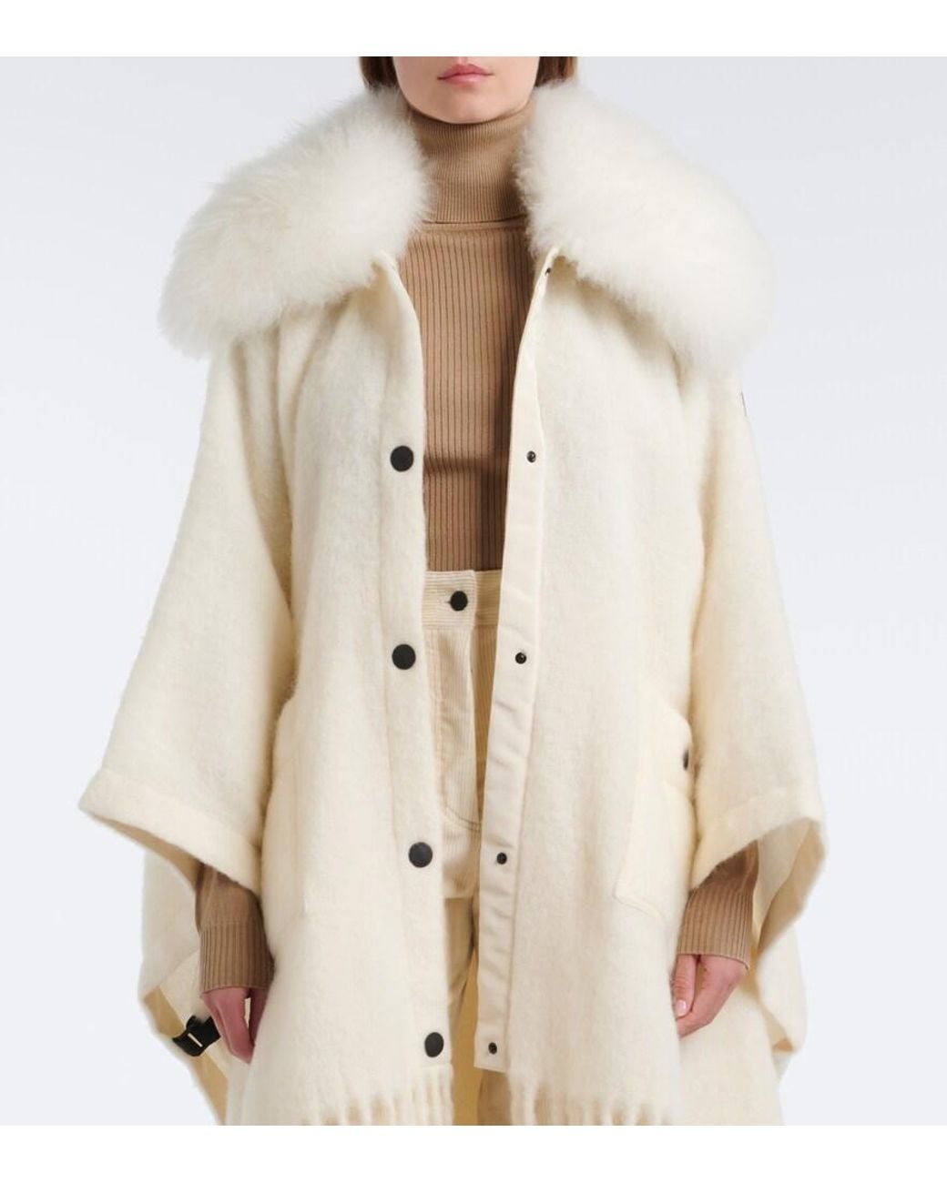 Moncler Natural Wool-Blend Turtleneck Sweater