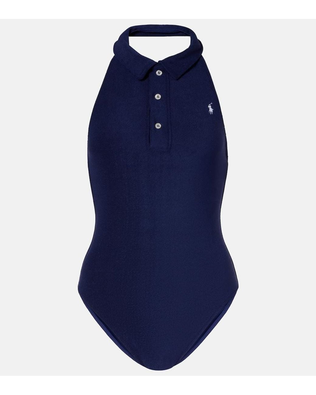 Polo Ralph Lauren Blue Collar Halterneck Bodysuit