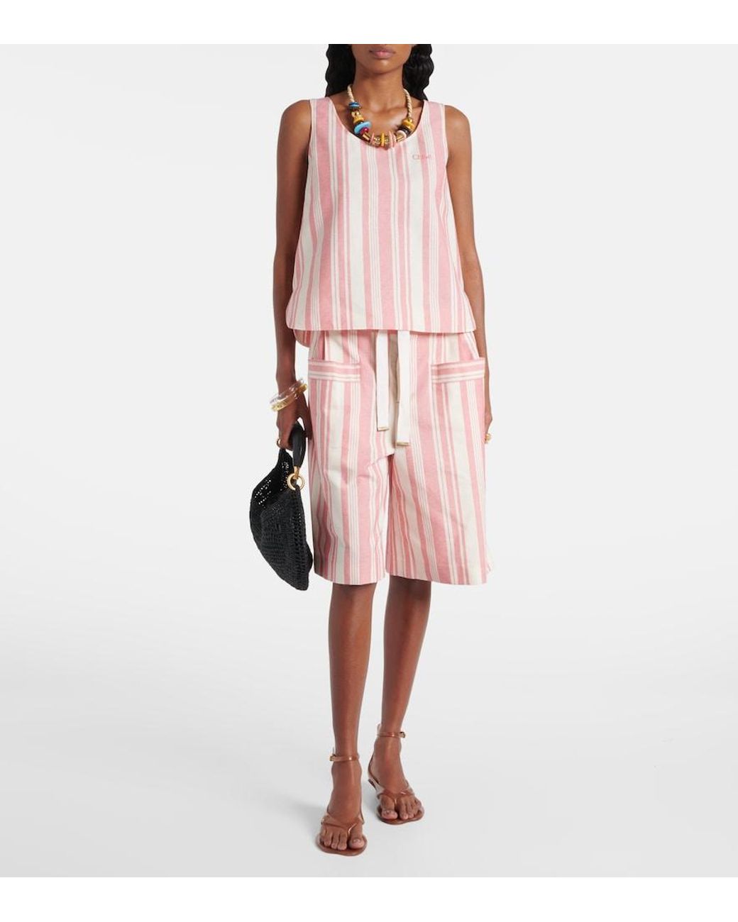 Top Raye A Logo Chloé en coloris Pink