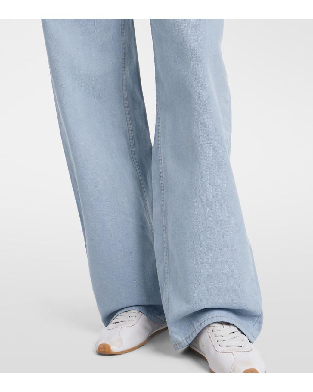 SLVRLAKE Denim Blue Cassie Wide-Leg Jeans
