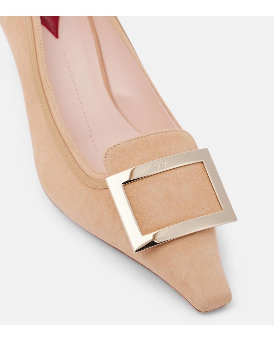 Roger Vivier Natural Viv' Canard 55 Suede Pumps