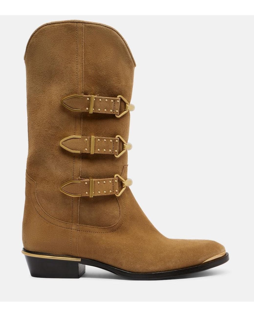 Isabel Marant Brown Mexia 35 Suede Cowboy Boots