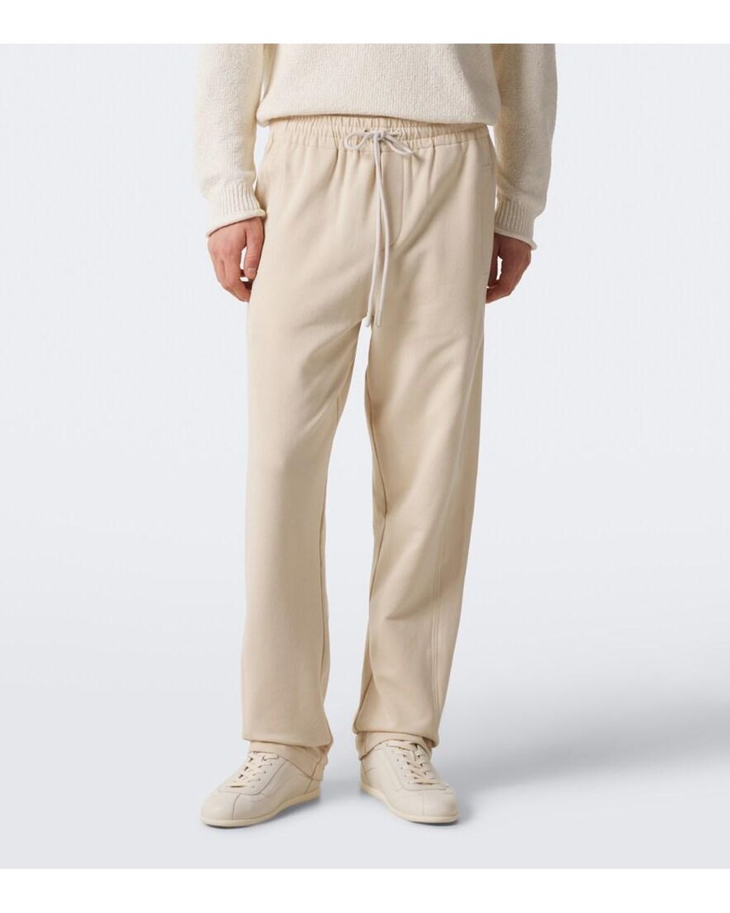 Zimmerli of Switzerland Natural Jersey Wide-Leg Sweatpants for men