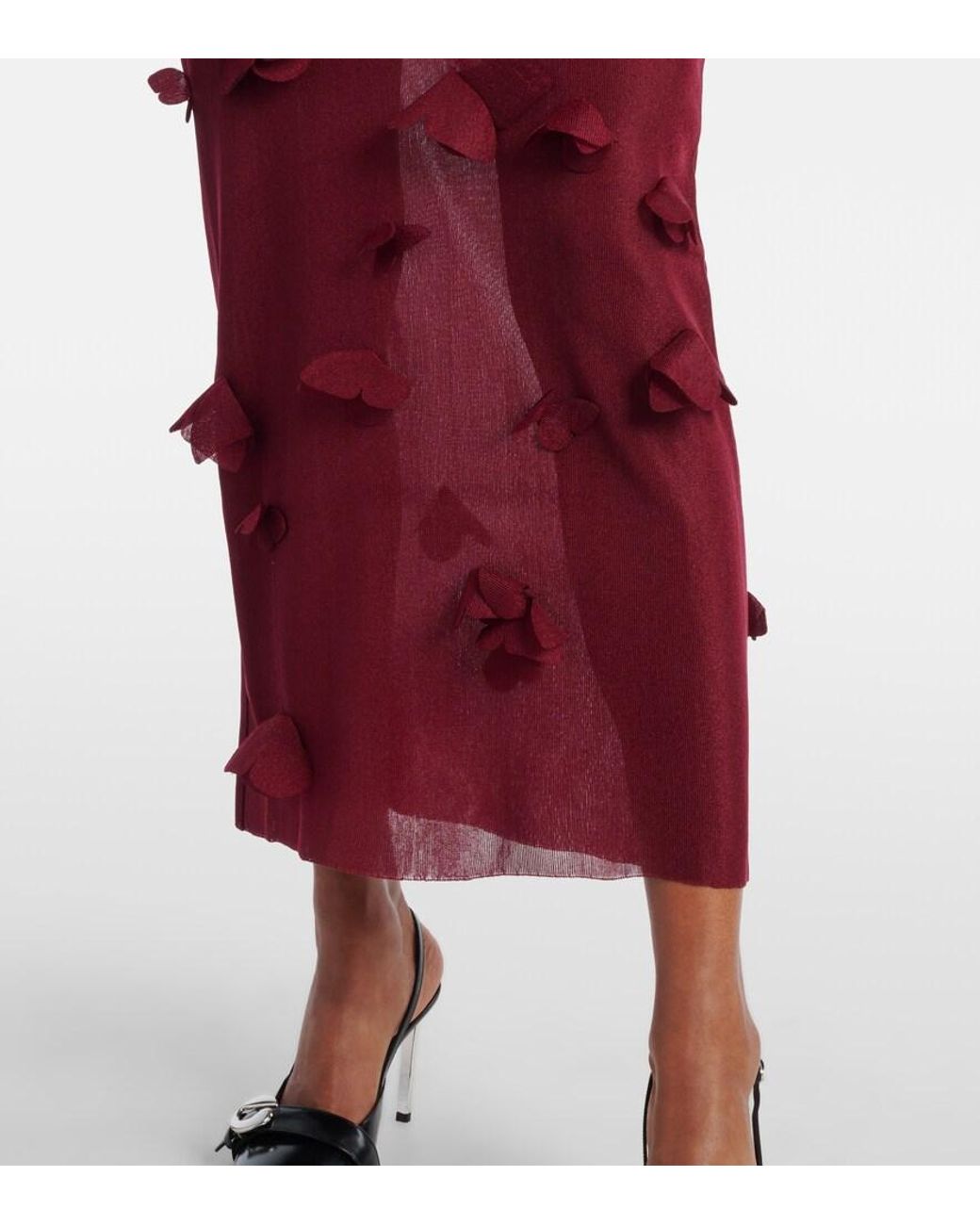 Coperni Butterflies Techno Embroidered Midi Dress