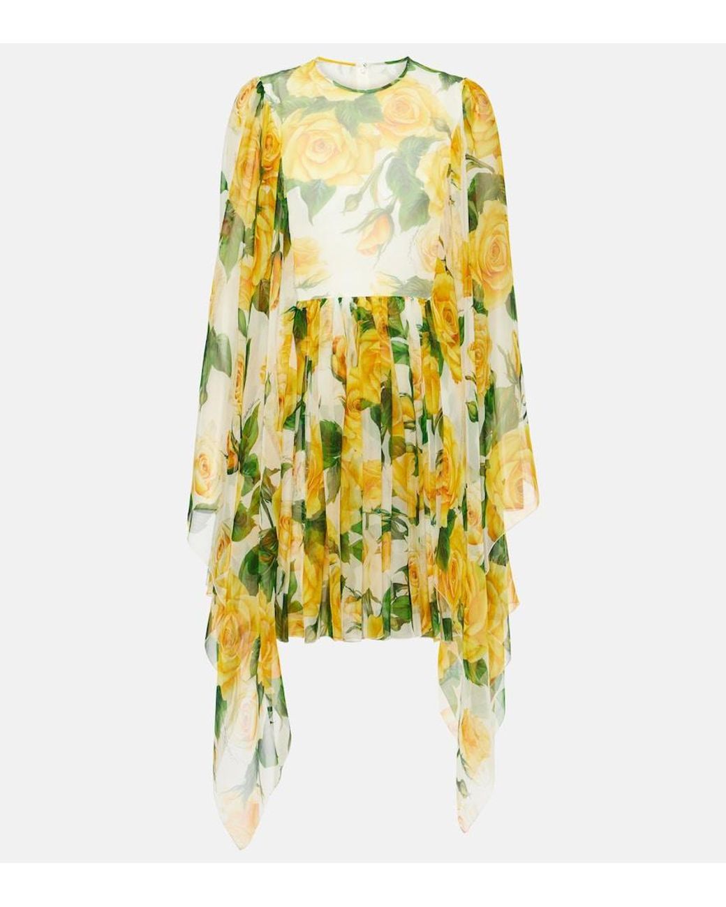 sachin and babi light blue dress Roman Floral Pleated Chiffon Dress - Blue main image 1