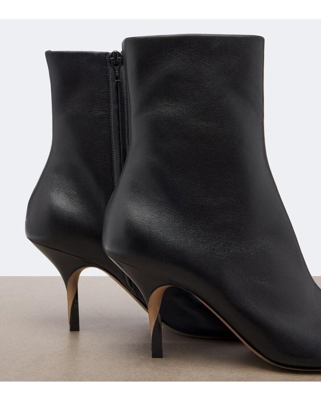 Jacquemus Black Collant Leather Ankle Boots