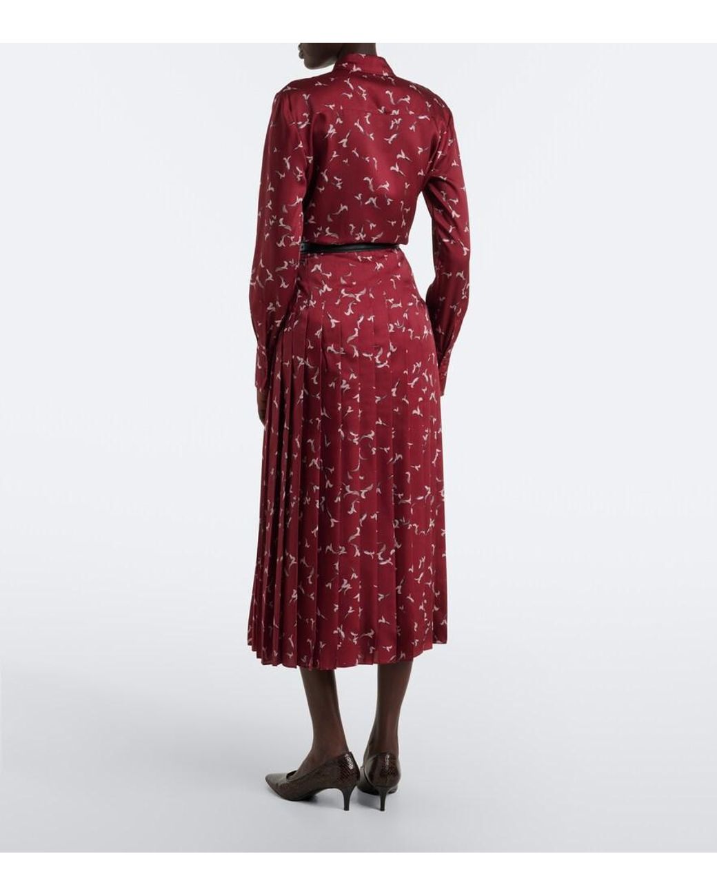 Altuzarra Purple Monti Printed Pleated Midi Skirt