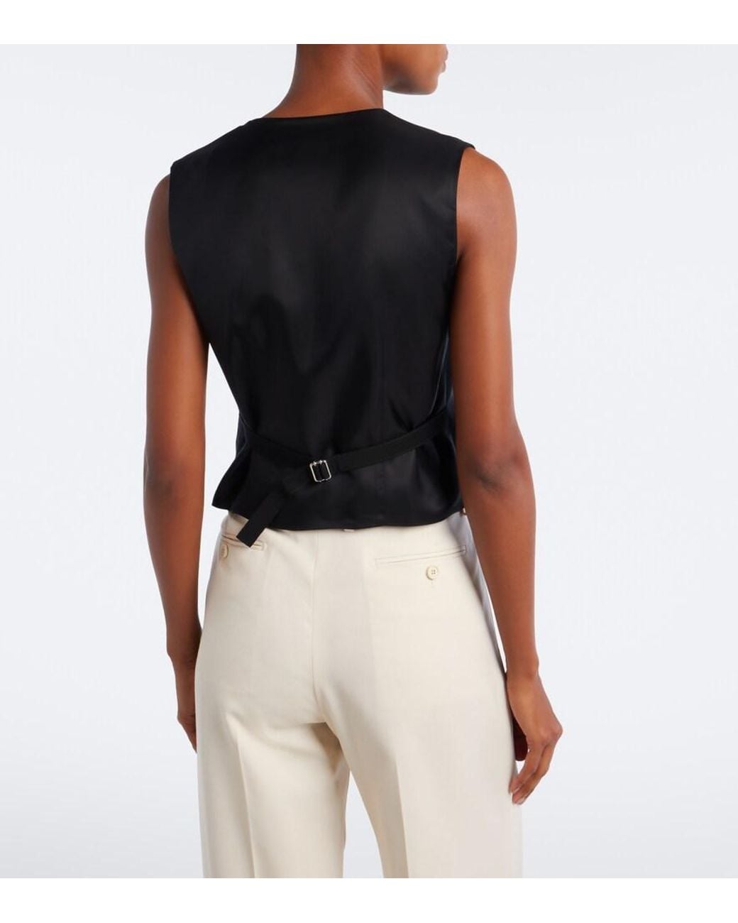 Fendi Black Mohair And Wool Vest