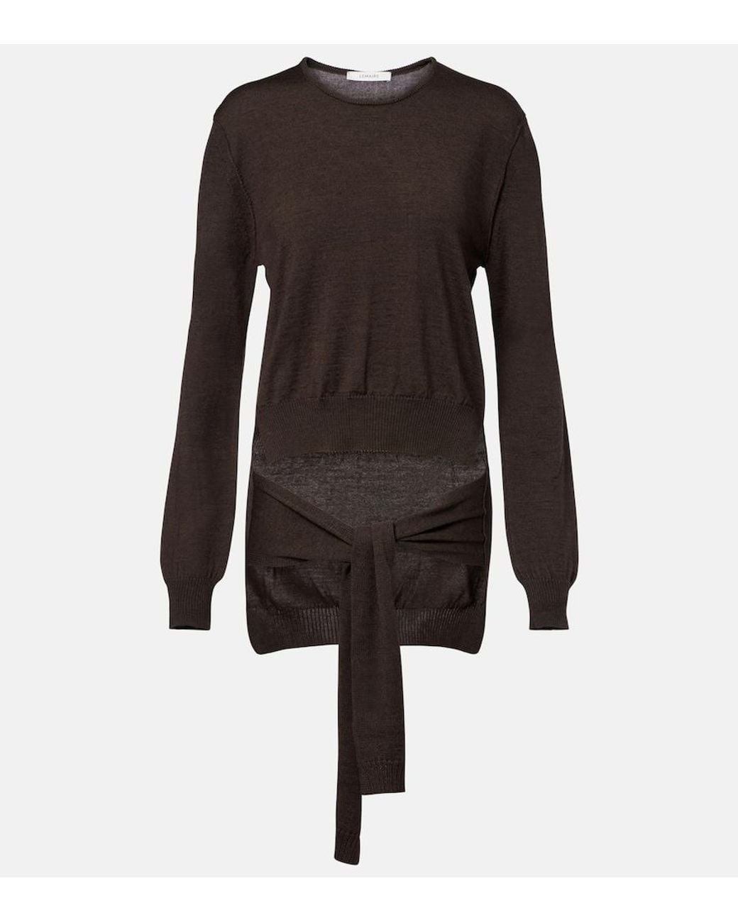 Lemaire Brown Trompe L'Oeil Wool-Blend Sweater